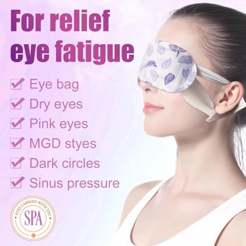 Unscented Steam Eye Mask 18 Packs Dry Eyes Relief Self Heating Masks (Travel Essentials)