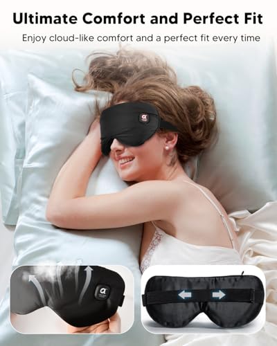 Arboleaf Heated Eye Mask for Dry Eyes FSA HSA Eligible Cordless Rechargeable Warm Eye Compress Temperature Control Light