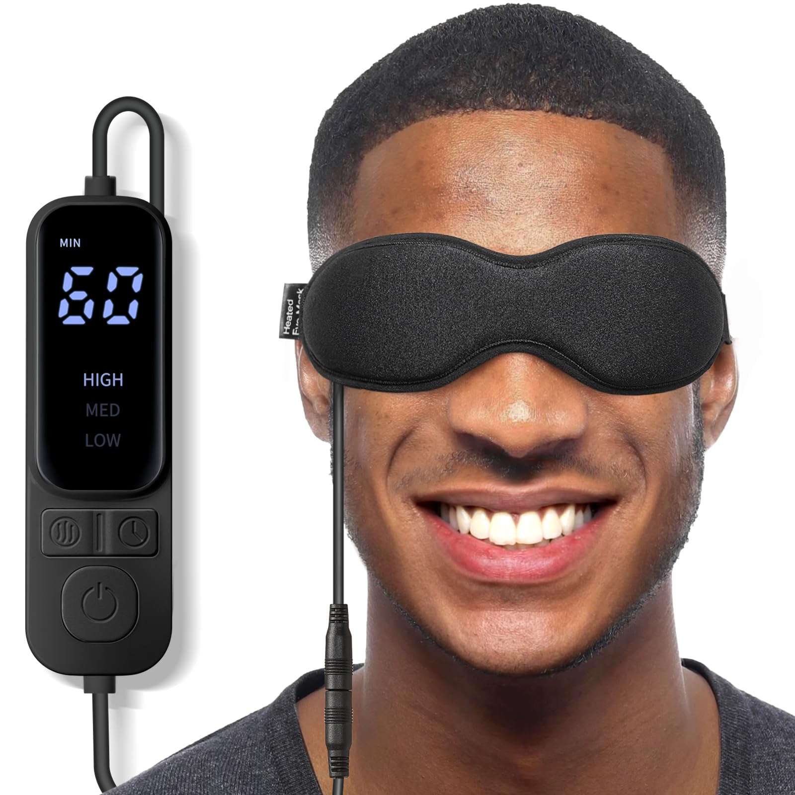 Umisleep Heated Eye Mask - Soothing Warm Compress for Dry Eyes, Stye, Migraine - 3 Heat & 4 Timing Settings  
Umisleep H