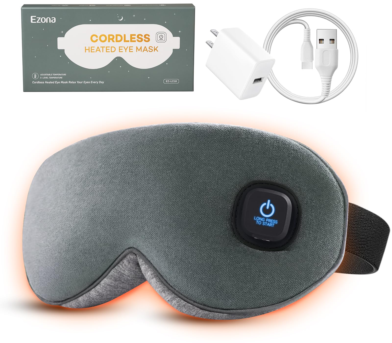 Ezona 2000mAh Warm Eye Compress Mask for Dry Eyes and Sinus Migraine
Ezona Washable Eye Heating Pad for Travel and Bleph