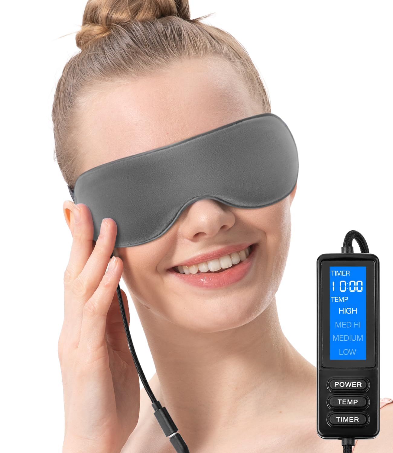 Warm and Moist Heat Eye Mask for Dry Eyes, Stye, Blepharitis, and MGD - Aroma Season (Dark Gray)
| Aroma Season Heated