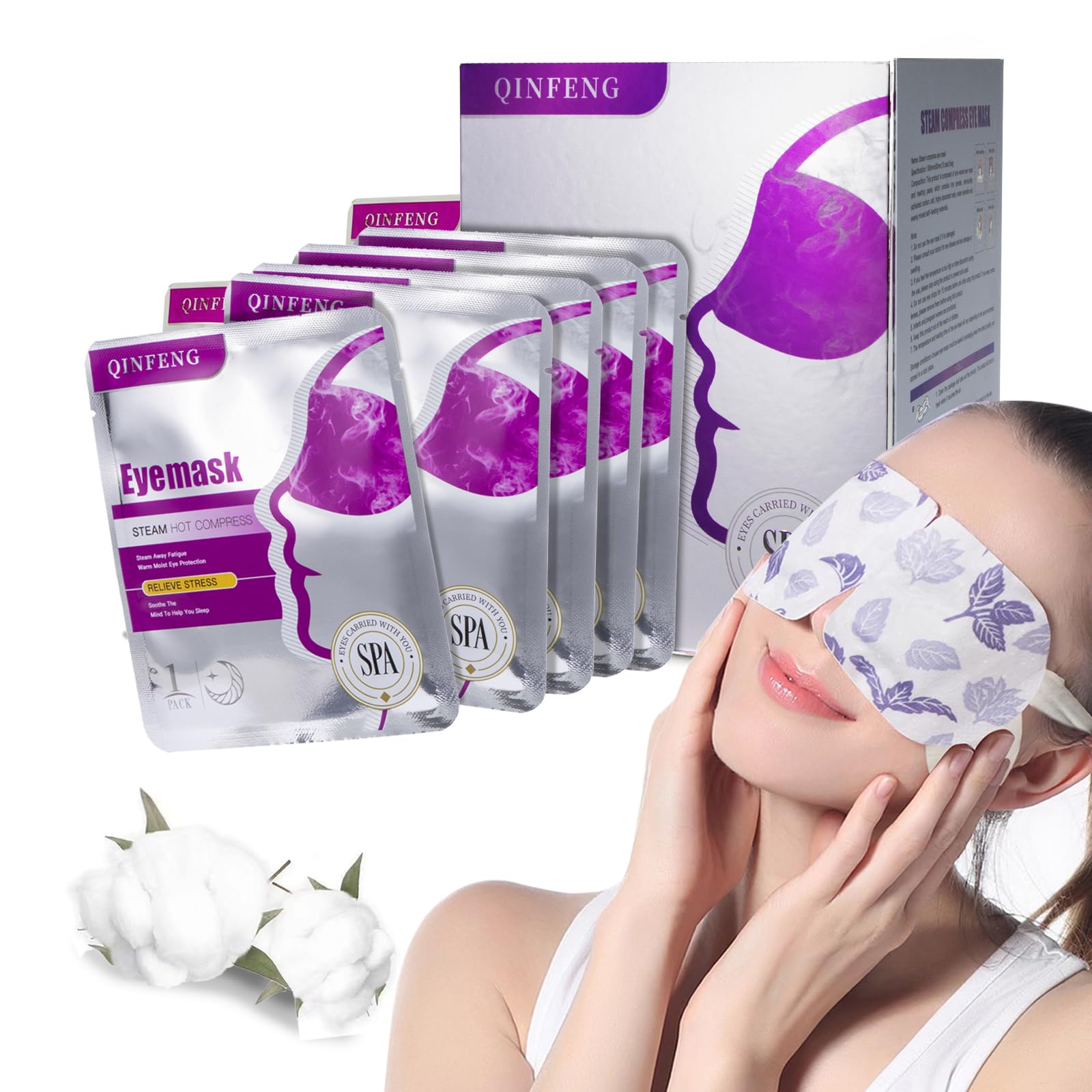 Unscented Steam Eye Mask 18 Packs Dry Eyes Relief Self Heating Masks (Travel Essentials)