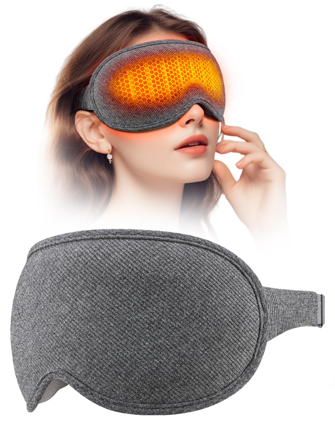 EVA BELLE Heated Eye Mask for Men & Women
| Warm Eye Compress Mask for Dry Eyes with Graphene Heating
| USB Electric Sl
