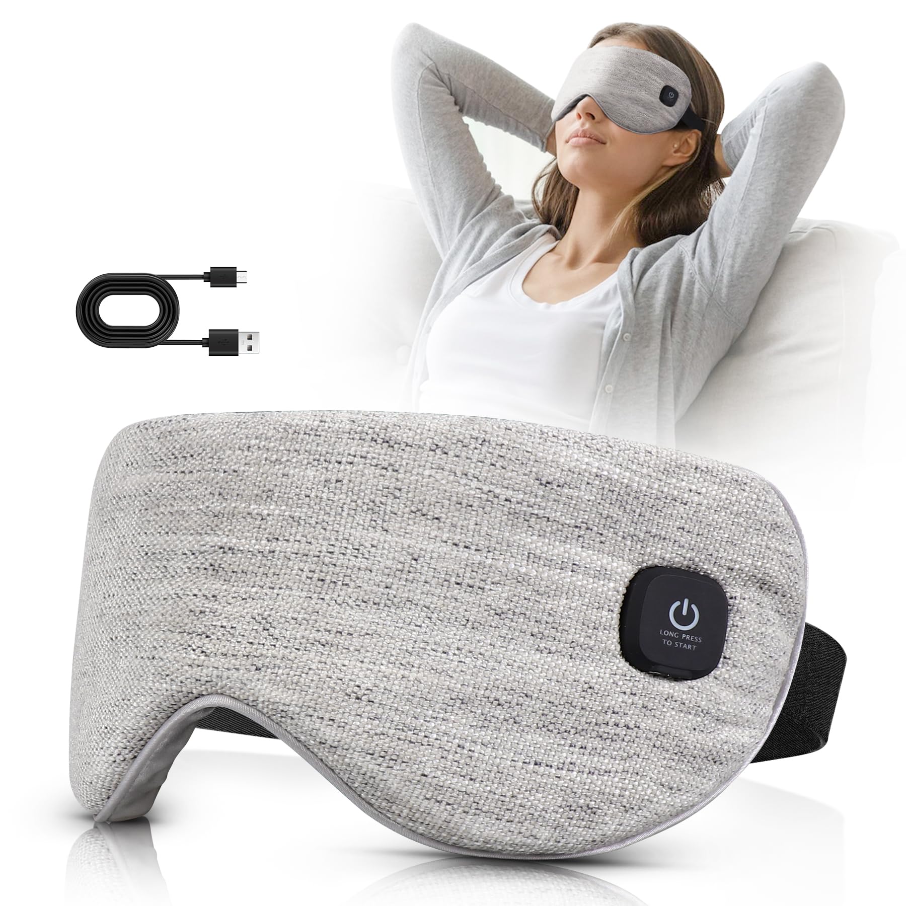 Cordless Heated Eye Mask for Dry Eyes Treatment Gray
Warm Eye Compress for Blepharitis Relief Gray
Cordless Heating Eye